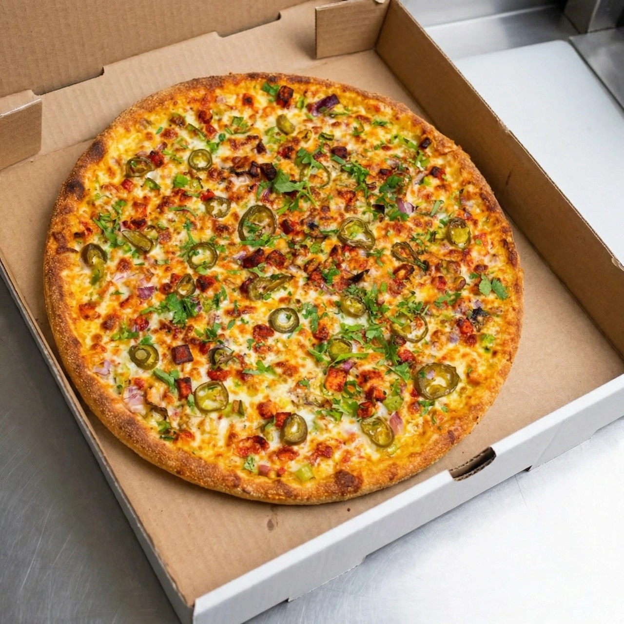 Punjabi Style Veggie Pizza in Calgary, AB